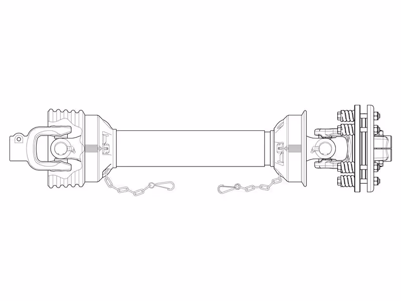 Weasler Transmission complète - Longueur (Lz): 1510mm, 1 3/8'' x 6 cannelures à Limiteur à Friction, 1''3/8, 6 cannelures