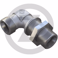 X-C-CL 06 L - Raccord passe-cloison coudé 90°
